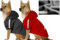 OWBB® 2 Stück Mittlerer Hund Kapuzenpullis Set, Hunde Hoodie warm,Bekleidung Fleece Sweater Hundepullover Baumwolljacke Shirt von XXL bis 9XL（Schwarz+Rot/3XL