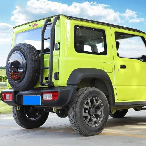 MadongJ Scaletta per Porta Posteriore Auto per Suzuki Jimny 2019 2020 2021, Scaletta Portellone Posteriore in Lega scaletta per Cross Country
