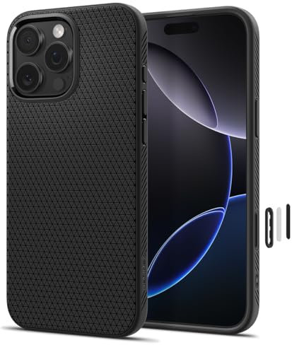 Spigen Liquid Air T MagFit Case for iPhone 16 Pro [Camera Control Covered] [MagSafe Compatible] - Matte Black