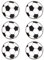 6 Stück Fußball Patch, Fussball Bügelbild zum Aufbügeln, Fussball Aufnäher Aufnähen, Bestickte Aufnäher Bügelflicken mit Fußballmotiv, für Textilien - Kleidung, Jeans, Taschen, Dekoration(6.9cm)