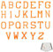 UYVPAER 26 Stück Buchstaben Zum Aufbügeln Von A Bis Z, Selbstklebende Chenille-Buchstabenflicken Für Stoffkleidung(Orange)