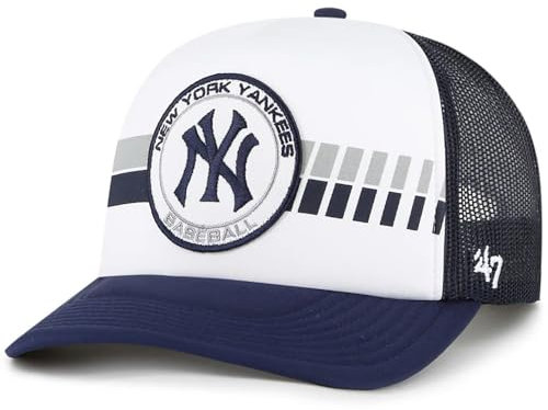 47 Brand NY New York Yankees Cooperstown Foam Front Trucker Cap Adjustable Snapback Hat Blue, Blau, Einheitsgröße