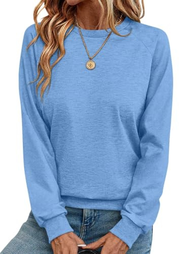 Onsoyours Pullover Damen Herbst Elegant Rundhals Langarm Sweatshirt Casual Oberteile Tops