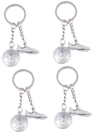 VANZACK 4stücke Kreative Fußball Schlüsselanhänger Aus Metall Sport Schuhe Schlüsselringe Schlüsselanhänger Deko- Für Fußballfans Männer Und Frauen