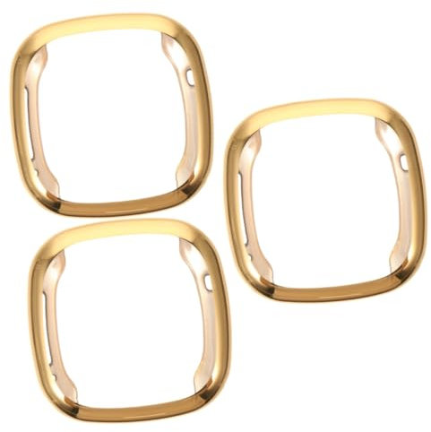 Homoyoyo Uhrengehäuse Für 3/Sense Smartwatch - Transparentes TPU Mit Goldenen Strasssteinen - Wasserdicht Und Explosionsgeschützt Optimaler Schutz Für Ihr Uhren Display