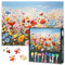 Bunte Blumen Puzzles Für Erwachsene 1000 Stück Blüte Herausfordernde Puzzle Perfekt Für Familie Spielabende Bunte Blumen-Puzzle Für Entspannung Und Kreation 50cmx70cm