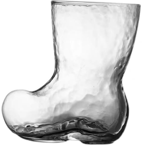 JECOMPRIS Boot Glass Cup Transparent Beer Boot Glass for Cold Drinks Juice Coffee Wine Home Kitchen Restaurant Cafe 4.72 X 3.54 X 3.15 in 1 Pack