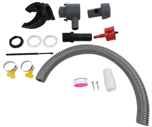 FUBESK Regensammler Fallrohr, Regenwassersammler-Set für Garten, Hof, Grau und Weiß, 115 mm