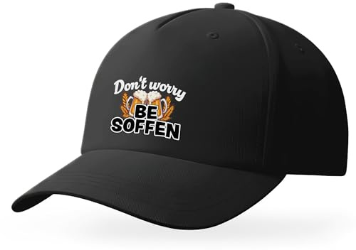 Tassenbrennerei Kappe mit Spruch Don't Worry Be soffen Lustiges Basecap für Party & Freunde Geschenk