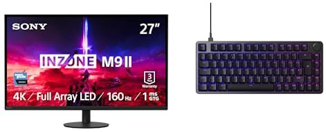 Sony INZONE M9II 27 4K Ultra HD PC Gaming Monitor, Schwarz + INZONE Keyboard (UK)