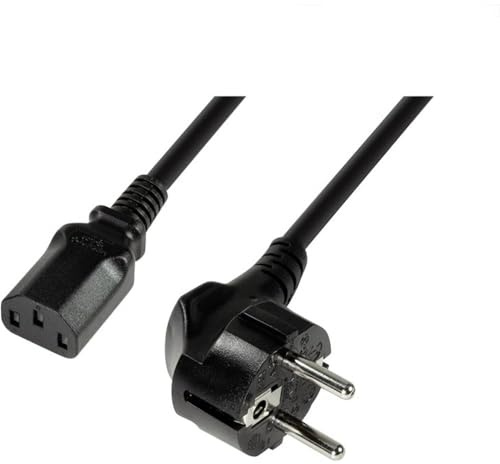 LogiLink Netzkabel Schukostecker auf Kaltgerätebuchse-C13 3m schwarz