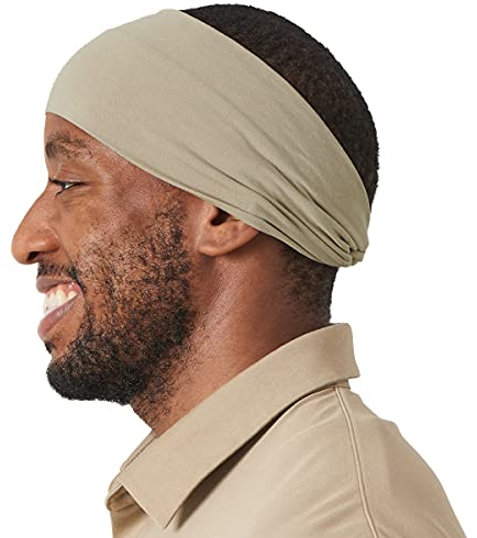 CHARM Herren Japanisch Bandana Stirnband - Damen Headband Haar Band Sport Beige