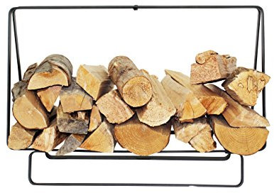 Enclume rechteckig Kamin Log Rack, gehämmert Stahl, Medium,