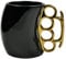 Caliber Gourmet Brass Knuckles Handle Coffee Mug And Gold Black