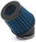 sourcing map 48 mm Innendurchmesser 45 Grad Winkel Motorrad Luftansaugfilter Reiniger Blau