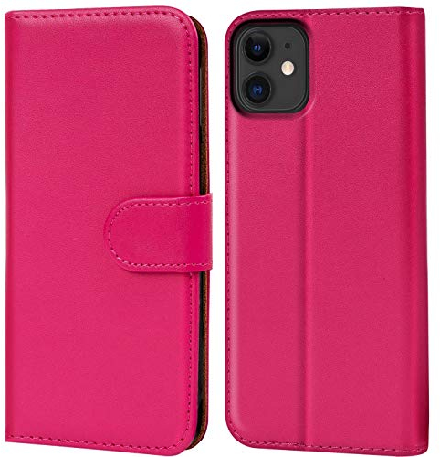 Verco custodia per iPhone 11, Case per Apple iPhone 11 Cover PU Pelle Portafoglio Protettiva (6.1 inch), Rosa