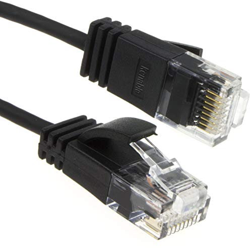 kenable SLIM Cat6 Full Copper RJ45 Ethernet Network Patch Cable 1m Black [1 metres]