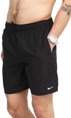 Nike 7 Volley Pantaloncini da Bagno da Uomo, Uomo, Costume da Bagno, NESSA559, Nero, XS