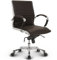 VERSEE Premium Echt-Leder Bürostuhl Montreal in Braun - Ergonomischer Designstuhl für Büro und Home-Office - Belastbar bis 150kg