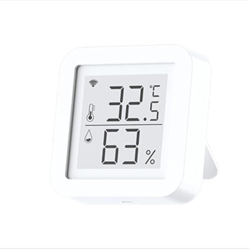 Tuya WIFI sensor de temperatura y humedad Smart Home Interior Enlace inteligente Sensor de temperatura y humedad anormales