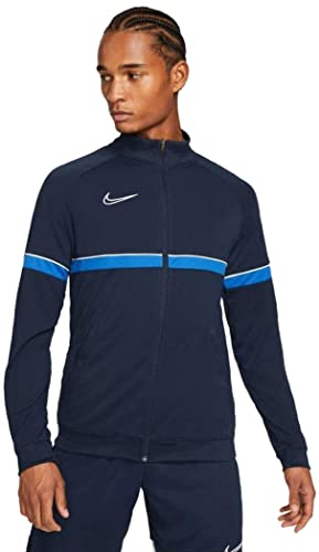 NIKE Men's M Nk Dry Acd21 Trk Jkt Jacket, Obsidian/White/Royal Blue/White, L UK