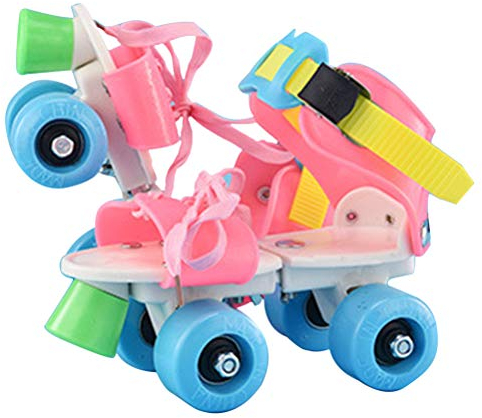 Ayaaa Rollschuhe Kinder verstellbar 4-Rad-Skateschuhe,Inlineskates Schlittschuhe Chrom Kugellager Fitnessschuhe Inliner Mädchen Jungen Anfänger