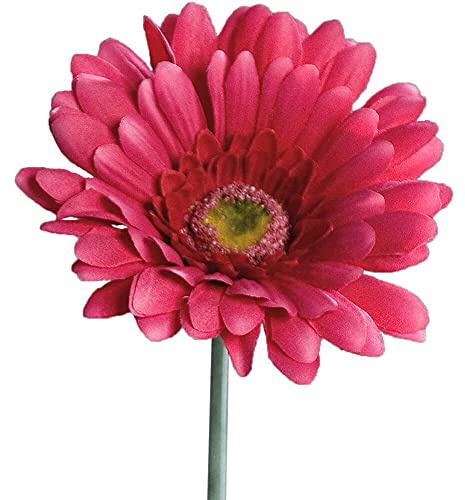 matches21 Gerbera Kunstblume für Blumengestecke künstliche Blume Blüten Kunststoff 1 STK Ø 10x56 cm - pink/Fuchsia