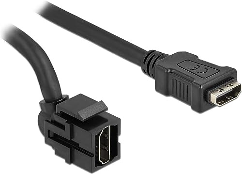 Delock Keystone Modul HDMI Buchse 250° > HDMI Buchse mit Kabel schwarz