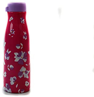 Tupperware Thermoflasche Fashion Flask 410 ml pink Blumenmuster