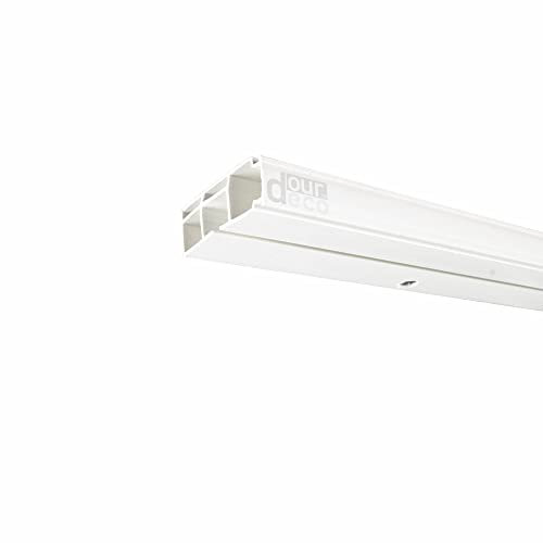 ourdeco® Vorhangschiene, Gardinenschiene weiß, 180 cm, 1-läufig