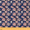 Rosen Polsterstoff Rosen Blumenstoff Meterware romantischer Frühlings Sommer Blumen Garten Blüten Stoff Dekorationsstoff für Polster und Wohnakzente DIY Bastel Patchwork Blau 276 x 150 (HxB)