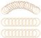 NBEADS 50 Stück 73.5 mm unbehandelte Holzstücke Ringe Form, Kreis Ornamente Holz Verbindungsringe blanko Holzscheiben zum Malen Brandmalerei Wohnkultur, 60 mm Innendurchmesser