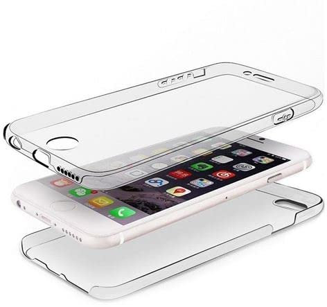 A ANCILE Custodia per iPhone 7 Plus / 8 Plus 360° Trasparente – Protezione Completa Fronte + Retro, Cover Rigida Ultra Sottile Antiurto