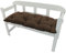 NYVI Bankauflage Ibiza 140x45 cm Braun - Polsterauflage für Gartenbänke Gemütlich & Langlebig - Sitzauflagen für Bänke Outdoor & Indoor - Sitzkissen Auflage Bank Sitzbank