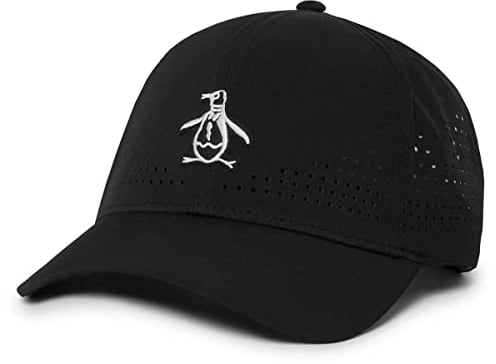 Original Penguin Herren 2023 CC Perforierte Einheitsgröße Logo Tennis Style Cap, Caviar, Einheitsgröße