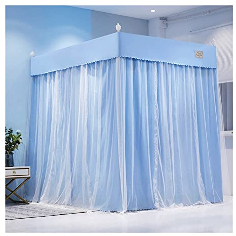 OUYOXI Bettvorhänge mit Vier Eckpfosten, Moskitonetz, Betthimmel mit 3 Öffnungen, Luxus-Prinzessin, Betthimmel, Netting mit Rahmen, Heim-Schlafzimmer-Dekoration (Color : J, Size : 150x200
