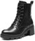 DREAM PAIRS Damenstiefel mit 6CM klobigem Absatz und Stiefeletten,Size 39,Schwarz,SDAB2317W
