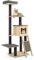 GYMAX Tiragraffi per Gatti, 60 x 48 x 175 cm, Carico 15 kg, Tronchi in Sisal, Cuscino Rimovibile Lavabile, Ideale per Gatti Grandi Adulti (Stile 11)