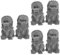 Happyyami 3 Paare Löwenverzierung Aus Stein Schutzstatue Wächter-löwen-Figur Fengshui Fu FOO Hunde Feng-Shui-Ornament Löwenstatue Aus Harz Feng-Shui-löwenstatue Zement China Klein Büro