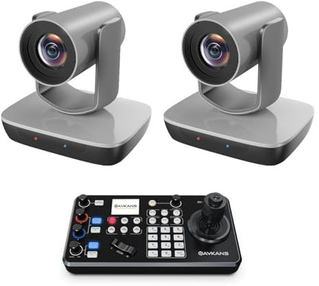 AVKANS NDI PTZ Camera, 20X Zoom HDMI PTZ Camera with SDI IP Live Streaming for Church Worship (20X NDI PTZ Kits(No AI Track))