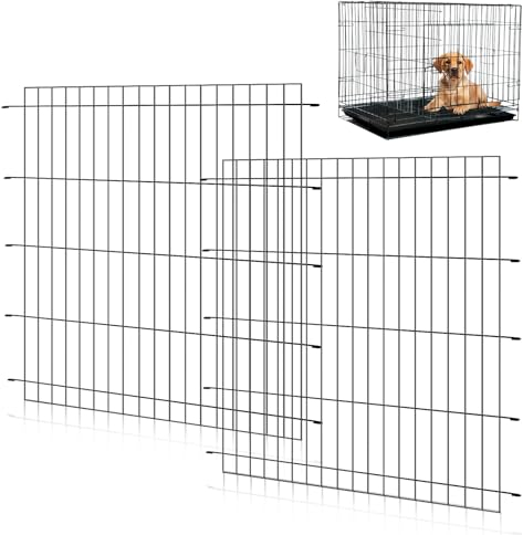 Tandefio 2 x Trennwand für Hundekäfige, Metall, Trennwand für Haustiere, 121,9 cm