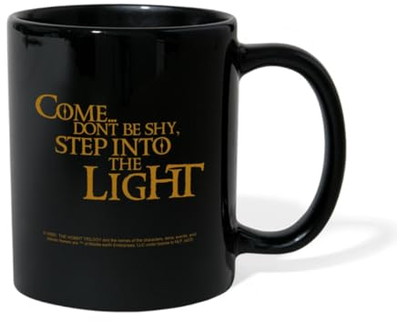 Spreadshirt Der Hobbit Zitat Komm Ins Licht Tasse Einfarbig, One size, Schwarz