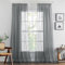 MIULEE Gardinen Vorhänge mit Kräuselband Vorhang Transparente Gardine aus Einfarbig Transparent Sheer Voile Wohnzimmer Luftig Dekoschal für Schlafzimmer 2er Set 245 x 140cm (H x B) Dunkelgrau