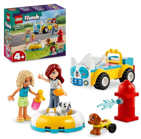 LEGO Friends Peluquería Canina Móvil con Coche y Animales de Juguete, Juego de Naturaleza, 2 Mini Muñecas y 2 Figuras de Perros, Regalo para Niñas y Niños de 4 Años o Más 42635
