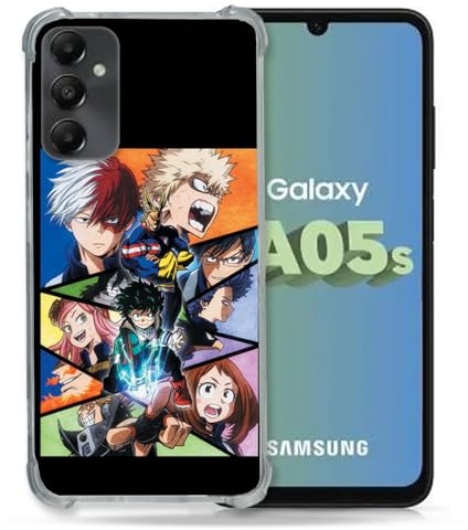 Cokitec Verstärkte Schutzhülle für Samsung Galaxy A05S Manga My Hero Academia, Schwarz