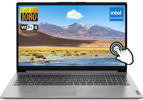 Lenovo Ideapad Laptop Touchscreen 15.6 FHD, Intel Core i3-1215U 6-Core, 40GB RAM, 1TB SSD, Webcam, Bluetooth, Wi-Fi6, SD Card Reader, Windows 11, Grey, GM Accessories