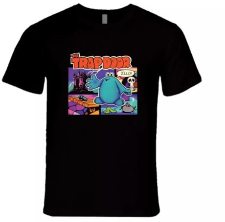 fxdszaszzdx The Trap Door Retro Animated British Tv Series 1980s Cult T Shirt Black 3XL
