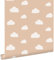papier peint petits nuages terracotta claire 0.53 x 10.05 m - ESTAhome