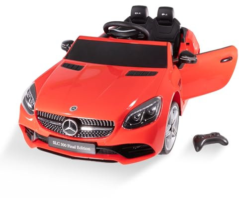 LEMODO Elektroauto rot für Kinder ab 3 Jahre | Kinder Elektroauto mit Fernbedienung | Kinderauto mit Funktionen und Radio | Elektroauto mit Sicherheitsgurt | Offizielles Lizenzprodukt von Mercedes