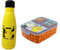 Theonoi Brotdose Set Kinder Lunchbox Sandwichbox mit Unterteilung/Fächern und Trinkflasche Wasserflasche (Pokemon G)